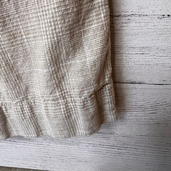 J Crew Pants Mens Size W 36 X L 32 Tan & White Plaid Straight Leg Linen Blend - Picture 7 of 16